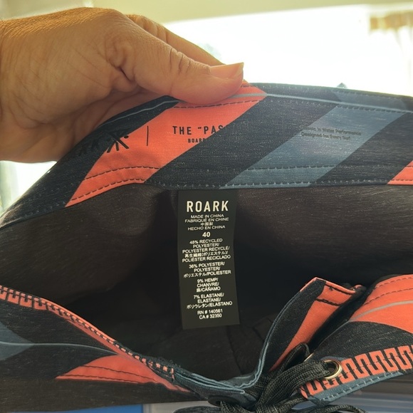 NWT$66 Roark Passage 18" Mens Board Short Obscura Aztec Tribal Print Hemp Sz 40 - Picture 11 of 12